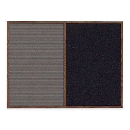 United Visual Products Slim Style Indoor Enclosed Corkboard, 48 UVRDS48SBH-GOLD-COBACC